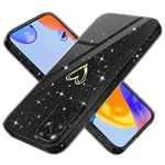 Yichxu Coque pour Xiaomi Redmi Note 11 Pro 5G Silicone Glitter Housse Case Souple TPU Bumper en Protection Antichoc Amour de Coeur légère Étui pour Xiaomi Redmi Note 11 Pro/Note 11 Pro 5G, Noir