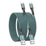 USB C Cable [2-Pack 1M+2M] Type C Fast Charger Charging Cable Braided usb c charger cable for Samsung Galaxy S22 S21 S20 S10 S9 S8 Plus Note 10 9 8, Google Pixel,LG, Sony Xperia XZ, Huawei P10 P9.