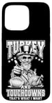 Coque pour iPhone 15 Pro Max Turquie & Touchdowns Ballon de football amusant pour Thanksgiving Uncle Sam