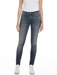 Replay Jean Femme New Luz Skinny-Fit Hyperflex mit Stretch, Bleu Moyen 009 (Blau), 25W / 28L