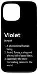 Coque pour iPhone 13 Pro Max Violet Définition du nom Dictionnaire amusant