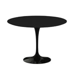 Knoll - Saarinen Round Table - Matbord, Ø 107 cm, Svart underrede, skiva i Svart laminat - Ruokapöytä - Eero Saarinen - Musta - Laminaatti/Metalli