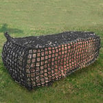 PORTOVERDE Couvre Balle + Bobine Corde 15 m Filet pour Chevaux Jeunesse Unisexe, Noir, 1,10m x 2,60m x 1,30m