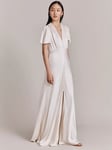 Ghost Delphine Bias Cut Satin Maxi Dress