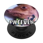 Phteven Stephen Steven Dog Funny Name Lol Meme Picture Art PopSockets Swappable PopGrip