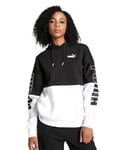 PUMA Sweat à Capuche Power Colorblock FL Femme, Noir, L