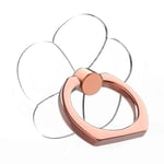 Support De Bague Transparent Pour Téléphone Portable,Support De Rotation Résistant À 360 °,Poignée Transparente,Compatible Avec Imorning Ou Étui De Téléphone - Type Clover Rose Gold