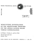 Wind-tunnel investigation of the aerodynamic pressures on the Apollo launch escape vehicle configuration