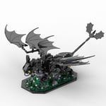 MOC Dragon Toothless On the Grass Building Blocks Set Movie Black Fury Model Toy