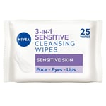 NIVEA Biodegradable Cleansing Wipes Sensitive Skin Wipes from 100 percent Plant