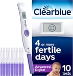 Clearblue Advanced Digital Ovulation Tests Kit, 1 Holder And 10... 