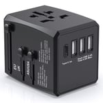 Universal Travel Adapter Worldwide, International Travel Plug Adapter With USB C