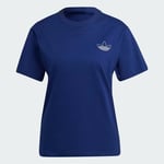 adidas Originals Womens Trefoil Graphic Logo T-Shirt - Blue / 8