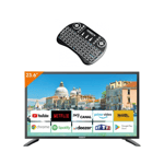 Pack ANTARION TV LED 23.6" 60cm Téléviseur HD Connecté 12V + Clavier Ergonomique