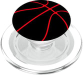 Ballon de basket sport noir et rouge PopSockets PopGrip pour MagSafe