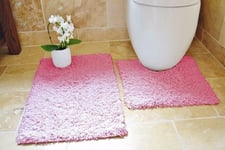 New Pink Tumble Twist Cosy Soft 100% Cotton 2-piece Bath Set