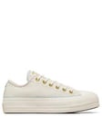 Converse Womens Lift Stitch Sich Ox Trainers - Off White, Off White, Size 8, Women