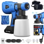 Cordless Paint Sprayer Electric 18V Spray Gun Paint Fence Airless HVLP + Battery