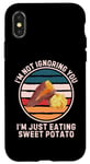 Coque pour iPhone X/XS Retro I'm Not Ignoring You I'm Just Eating Sweet Patate