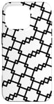 Coque pour iPhone 16 Pro Light Black Lines and White Rectangles Pattern