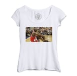 T-Shirt Femme Col Echancré Michael Jordan Assis Chicago Bulls Basketball Superstar