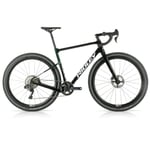 Ridley Bikes Kanzo Adventure GRX Di2 Levanto Carbon Gravel Bike - Black / Stellar Green White Large Black/Stellar Green/White