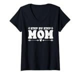 Womens Step by Step Mom V-Neck T-Shirt