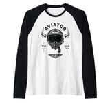 Top Gun Maverick Aviator Lt. Payback Fitch Helmet Raglan Baseball Tee