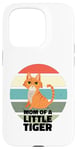 Coque pour iPhone 15 Pro Chat orange tigre rayures animal maman petit félin