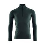 Aclima Mens WarmWool Mock Neck Shirt (Grön (GREEN GABLES) X-small)