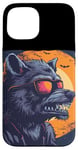 Coque pour iPhone 15 Loup-garou amusant avec lunettes de soleil pour les amateurs de loups-garous