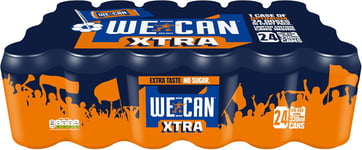 IRN-BRU XTRA, 24 Pack Zero No Sugar & Low Calorie Fizzy Drinks Multipack Cans -