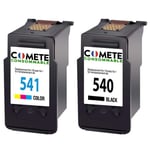 COMETE - 540/541 - 2 cartouches compatibles CANON 540 541 PG-540 CL-541 - Noir + Couleur - Marque française