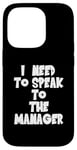 Coque pour iPhone 14 Pro J'ai besoin de parler au directeur - Karen Funny Meme - Stars