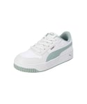 PUMA Baby Girl Carina Street Ps Baskets, Puma White Green Fog Vapor Gray, 30.5 EU