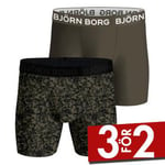 Björn Borg Kalsonger 2P Performance Boxer 1727 Grön Mönstrad polyester Large Herr