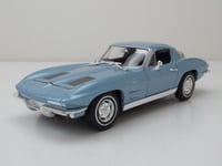 WELLY - Voiture de 1963 couleur bleu – CHEVROLET Corvette - 1/24 - WEL24073BLEU