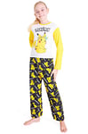 Pokémon Pyjama Fille Pikachu Evoli Ensemble de Pyjama Fille Ado 5-14 Ans Idée Cadeau BBF Meilleure Amie (Pyjama Long, 13-14 Ans)