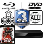 Panasonic Blu-ray Player DP-UB820EB-K Full MultiRegion & Star Wars The Last Jedi