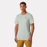 Helly Hansen Herr Nord Bomulls T-shirt Med Tryck Grön S