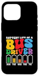 Coque pour iPhone 16 Pro Max Batterie drôle de conducteur de bus scolaire, bus public, bus