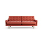 Habitat Fenner Fabric 3 Seater Sofa - Papaya Dark Leg