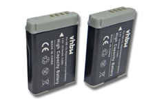 vhbw 2x Batteries compatible avec Canon PowerShot SX620HS, G9 X Mark II, SX730HS, SX720HS appareil photo, reflex numérique (1010mAh, 3,7V, Li-ion)