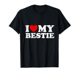 I Love My Bestie Red Heart Boys Girls Best Friend T-Shirt