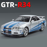 Voiture 1/24 Fast and Furious Nissan Skyline GT-R(R34) 1:24 Diecast Model