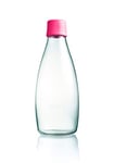 Retap ApS Grande Bouteille d'eau en Verre Borosilicate 0,8 Litre, Rose, 0.8 / Large