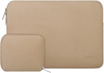 Housse Compatible Avec Macbook Air/Pro, 13-13,3 Pouces Notebook, Compatible Avec Macbook Pro 14 M3 M2 M1 Pro Max 2024-2021, Laptop Sleeve Néoprène Sac Avec Petite Pochette, Abricot