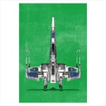 Metal X-Wing Starfighter Star Wars Tin Sign Aluminium Movie Wall Art 28x19cm LG