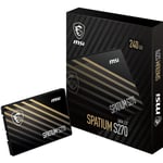 SPATIUM S270 SATA 2.5"" 240GB - Disque SSD Interne 240 Go, SATA III 6 GB/s, 2,5"", Lecture 500 MB/s & Écriture 400 MB/s, 3D NAND, Sécurité des Données Intégrée, Center, 110 TBW, Garantie 5 Ans