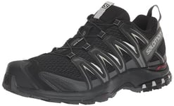 Salomon XA Pro 3D Chaussures de Trail Running pour Homme, Stabilité, Accroche, Protection longue durée, Black, 46 2/3